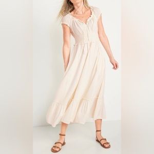 Old Navy Women’s Cotton Cottage Peasant Dress | Large